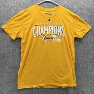 Los Angeles Lakers Shirt Men Large Adult Yellow Champions Nba Fanatics